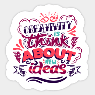 Creative is a think about new idea Sticker